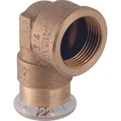 Coude de transition à sertir 90°, cuivre, 28mm x 1" F, eau potable, Geberit Mapress Koper