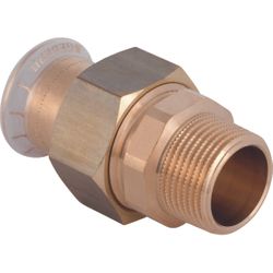 Pers-3-delige koppeling, koper, 42 x 6/4", M, (drink)water, Geberit Mapress Koper