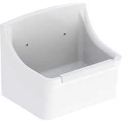 Uitgietbak, Geberit, wit, 450x345mm, met stootrand