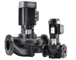 Inlinepomp, Grundfos TP 32-320/2, DN32, flens, Qmax=20m3/h, L=340mm, Hmax=32m