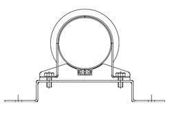 Supporting bracket cpl(2units) D256/196 grundfos