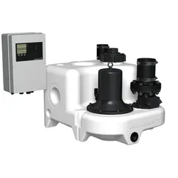 Groupe de pompage pour eaux usées/eaux pluviales, DN80, Qmax=45m3/h, Hmax=7m, Grundfos Multilift M.12.1.4