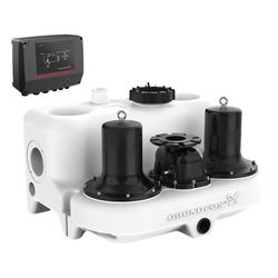 Waterpompunit (vuilwater/regen), DN80, Qmax=50m3/h, Hmax=17m, Grundfos Multilift MD.32.3.2