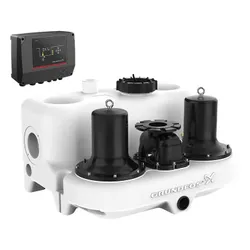 Groupe de pompage pour eaux usées/eaux pluviales, DN80, Qmax=50m3/h, Hmax=17m, Grundfos Multilift MD.32.3.2