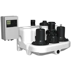 Groupe de pompage pour eaux usées/eaux pluviales, DN80, Qmax=50m3/h, Hmax=19m, Grundfos Multilift MD.38.3.2
