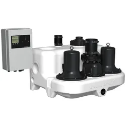 Groupe de pompage pour eaux usées/eaux pluviales, DN80, Qmax=45m3/h, Hmax=7m, Grundfos Multilift MD.12.3.4