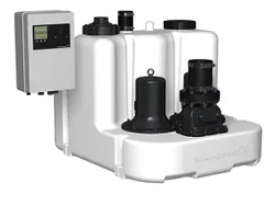 Groupe de pompage pour eaux usées/eaux pluviales, DN80, Qmax=45m3/h, Hmax=8m, Grundfos Multilift MLD.12.1.1