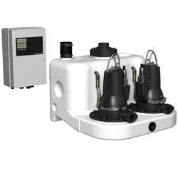 Groupe de pompage pour eaux usées/eaux pluviales, DN32, Qmax=15m3/h, Hmax=25m, Grundfos Multilift MDG.15.3.2