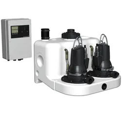 Groupe de pompage pour eaux usées/eaux pluviales, DN32, Qmax=16m3/h, Hmax=35m, Grundfos Multilift MDG.31.3.2
