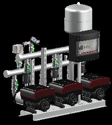 Drukverhogingsunit, Grundfos Hydro Multi-E 3 CRIE 5-9, 3 pompen, 30.6m3/h, 93m, 3x380 - 440V