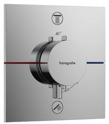 Afbouwdeel inbouwmengkraan, Hansgrohe, geschikt voor douche, thermostatisch, chroom