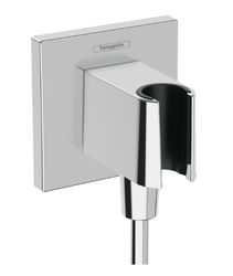 Douche-aansluitstuk, Hansgrohe, wandmontage, chroom, met houder