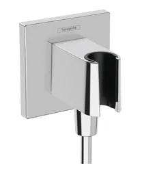 Douche-aansluitstuk, Hansgrohe, wandmontage, chroom, met houder