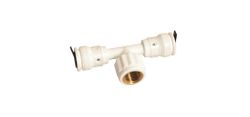 Té de transition push fit, plastique, 16 x 1/2" x 16 F, eau potable, Henco Vision - Push Fit