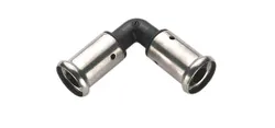 Persknie 90°, kunststof, 26/3mm FF, (drink)water, Henco PVDF