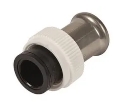 Persaansluitkoppeling, kunststof, met vlakke dichting, 16/2mm x 3/4" FF, (drink)water, Henco PVDF