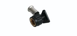 muurplaat Henco PVDF polyvinylidenefluoride (PVDF) 1/2" x 16 haaks