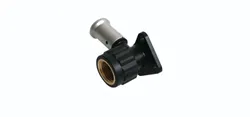 muurplaat Henco PVDF polyvinylidenefluoride (PVDF) 1/2" x 16 haaks