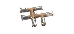 perskruisstuk Henco messing 16mm (drink)water