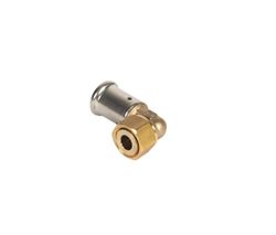 Raccord 2 pièces à sertir équerre, laiton, avec joint plat, 16/2mm x 1/2" FF, eau potable, Henco