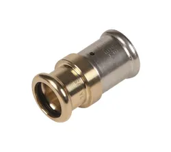 Persovergangsstuk, messing, 16/2mm x 15mm pers, Henco