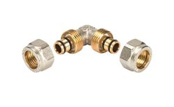 Coude à compression, laiton, 16mm FF, 90°, eau potable, Henco