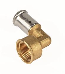 Persovergangsknie 90°, messing, 20/2mm x 3/4" F, (drink)water, Henco