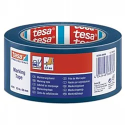 Zelfklevende tape, Henco, blauw, 50mm, L=33m