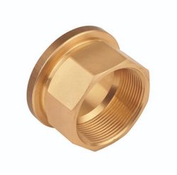 Persovergangsstuk, messing, 75/6mm x 1" F, Henco