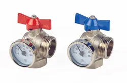 Vlinderkraan haaks met volle doorlaat, 1" FF, Henco