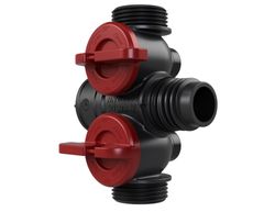 verdeler voor CV kunststof Henco Pro-Flow 1PO  rood