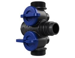 verdeler voor CV kunststof Henco Pro-Flow 1PO  blauw