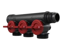 collecteur pour chauffage plastique Henco Pro-Flow 3P  rouge
