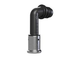 Persovergangsknie 90°, kunststof, 20/2mm x 3/4" M, (drink)water, Henco Pro-Flow