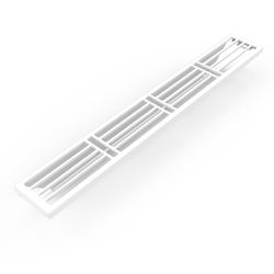 Habillage supérieur de radiateur, Henrad T11, L400mm, D63mm, blanc