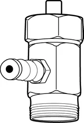 Meetnippel DTA (1/4'' 30mm met slangtule) TA