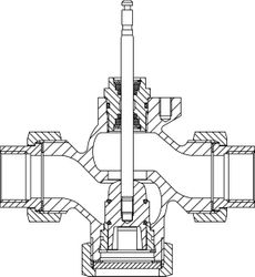 Vanne à deux voies, IMI TA, 3/4", PN16, bronze, filetage extérieur gaz cylindrique BSPP (ISO 228-1)