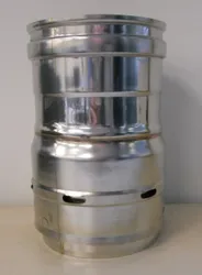 raccord de conduit de fumées simple paroi Isoleco pièce de jonction Ø80mm inox joint à lèvre 3141