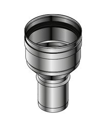 enkelwandige rookgasverloop Isoleco Ø150/130mm inox