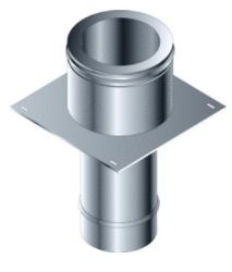 Dubbelwandig rookgaskoppelstuk, Isoleco, 100/100mm