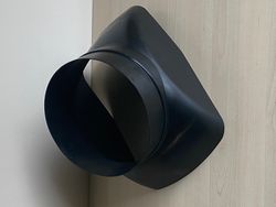 scharnierkap d:205 zwart isoleco