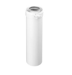 Concentrische rookgasbuis, Burgerhout Twinsafe 453, aluminium/staal, 80/125mm, L=1000mm, wit