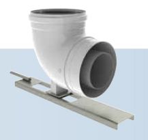 Concentrische rookgasbocht, Isoleco Twinflex 470, aluminium/kunststof, 60/100mm