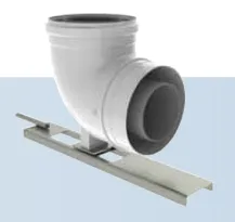 Coude concentrique pour gaz de combustion, Isoleco Twinflex 470, aluminium/plastique, 60/100mm