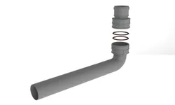 raccord de conduit de fumées simple paroi Isoleco pièce de jonction 90° Ø80mm plastique