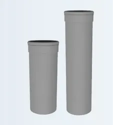 Enkelwandige rookgasbuis, Burgerhout Multi-PP 470, Ø150x1000mm, Polypropyleen (PP), met lipring
