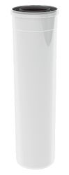 Concentrische rookgasbuis, Burgerhout Twinsafe 470, kunststof/staal, 60/100mm, L=500mm, wit