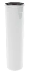 Conduit de fumées concentrique, Burgerhout Twinsafe 470, plastique/acier, 60/100mm, L=500mm, blanc