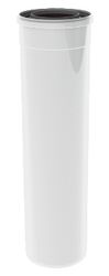 Concentrische rookgasbuis, Burgerhout Twinsafe 470, kunststof/staal, 80/125mm, L=500mm, wit