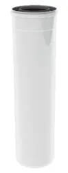 Conduit de fumées concentrique, Burgerhout Twinsafe 470, plastique/acier, 80/125mm, L=500mm, blanc